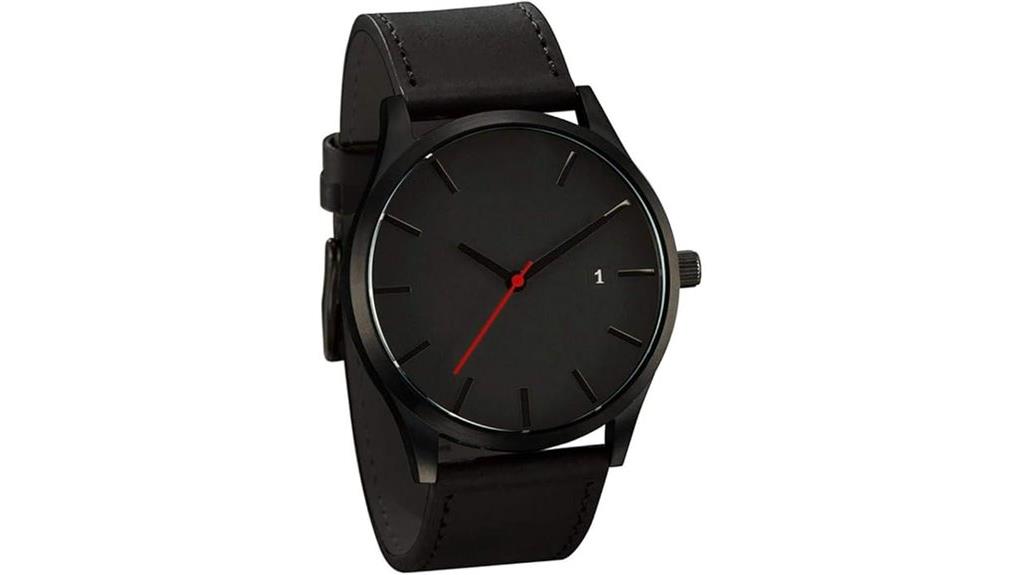 men s minimalist leather watch