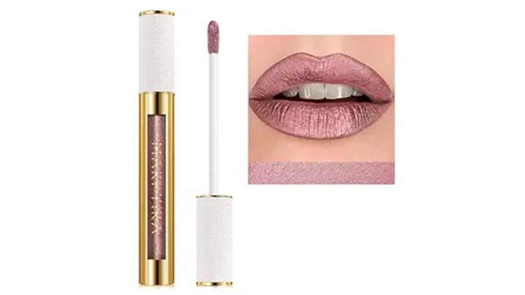 metallic pink lipstick for women