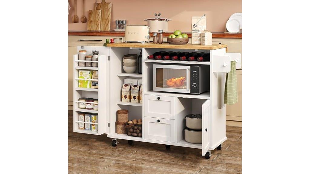 mobile storage kitchen island