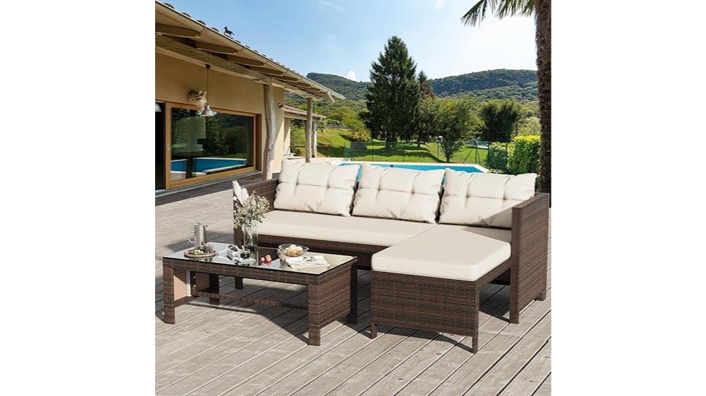 outdoor wicker patio set