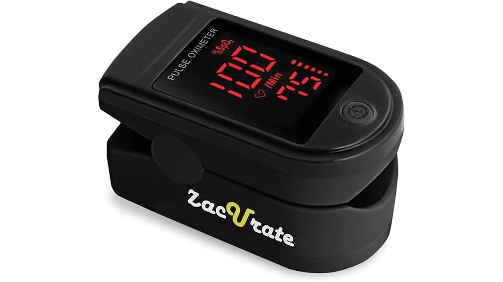 oximeter with cover and batteries