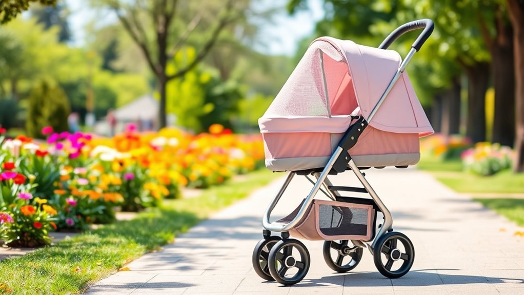 pet stroller safety features