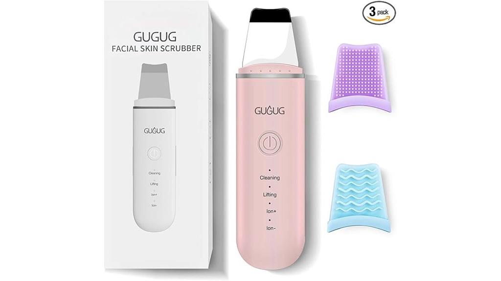 pink skin cleansing spatula