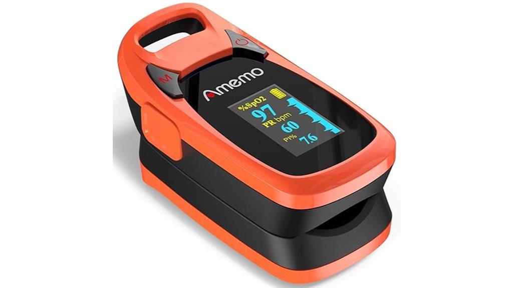 portable fingertip oximeter with case