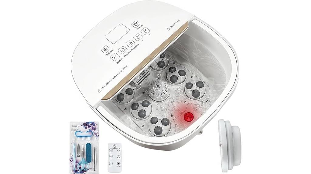 portable heated bubble foot spa