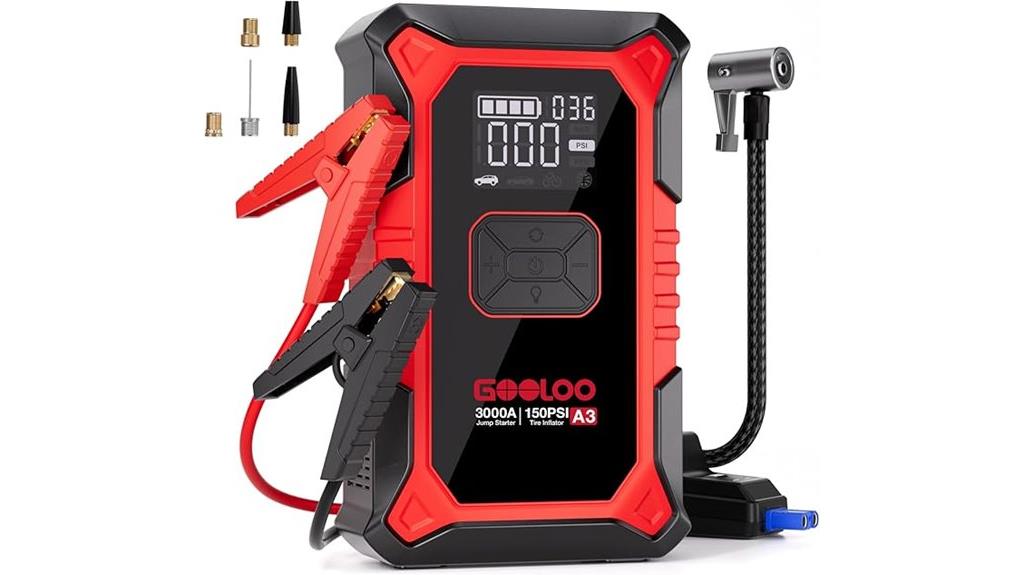 portable jump starter compressor