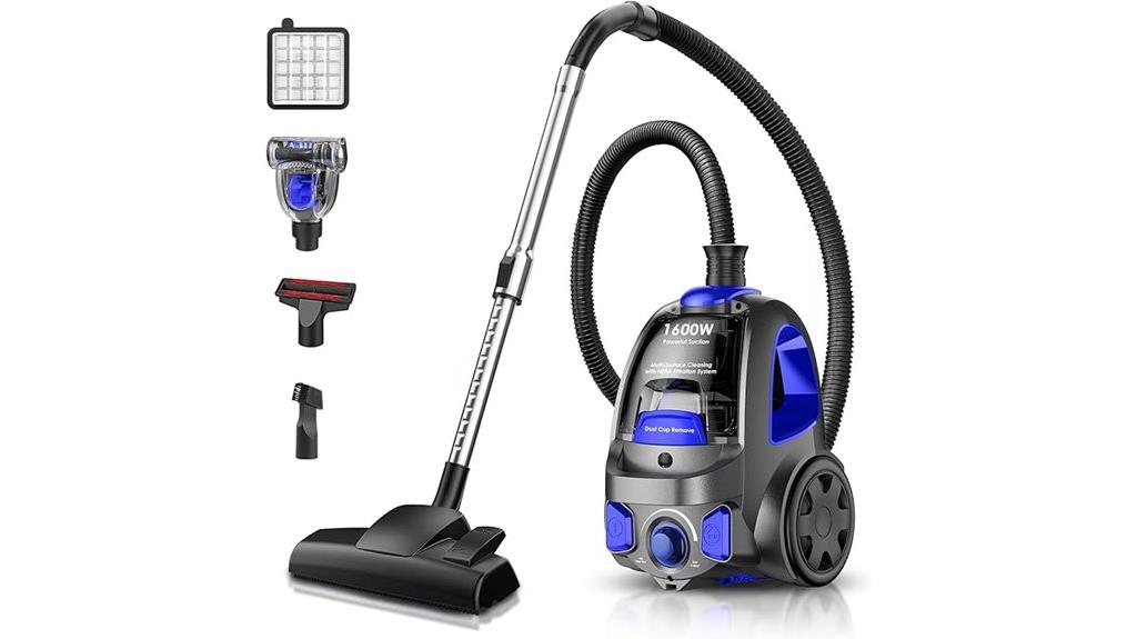 powerful cyclone bagless vacuum