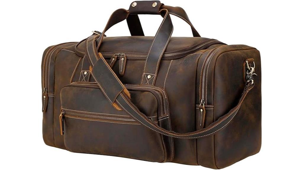 premium cowhide gym bag
