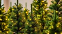 realistic pre lit christmas trees