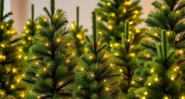 realistic pre lit christmas trees