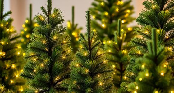 realistic pre lit christmas trees