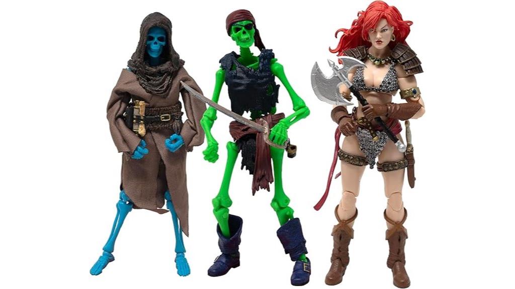 red sonja 3 piece action figure