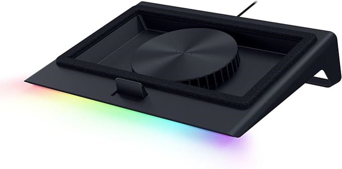 rgb lighting laptop cooler