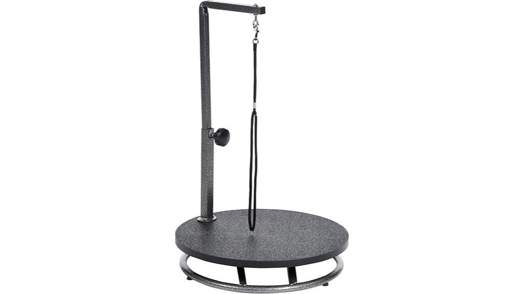 round black grooming table