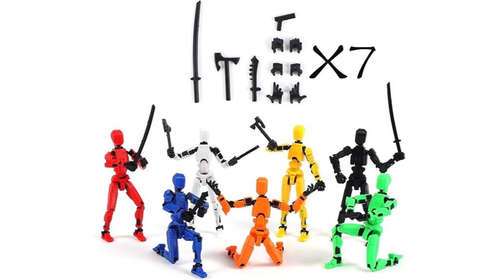 seven movable action figures