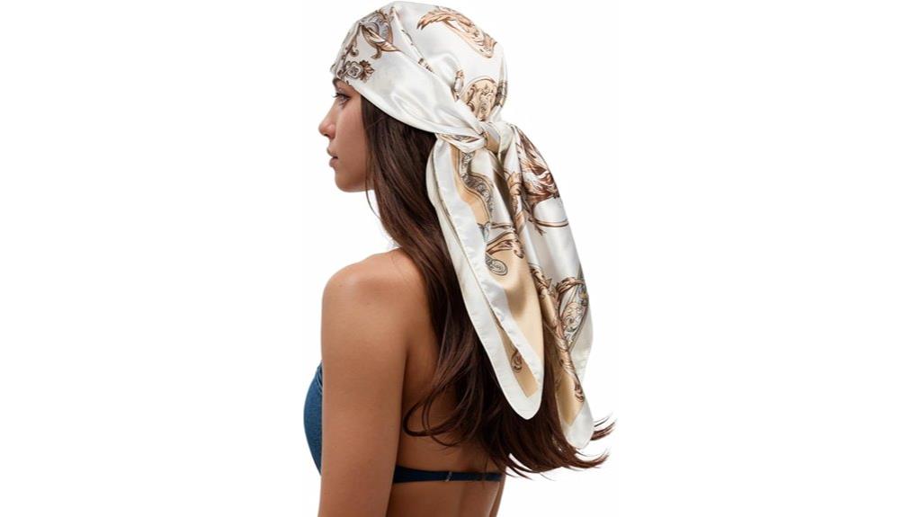 silk feel printed headscarf