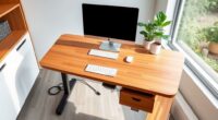 sit stand desks with cable drawers