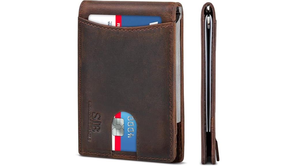 slim leather rfid wallet