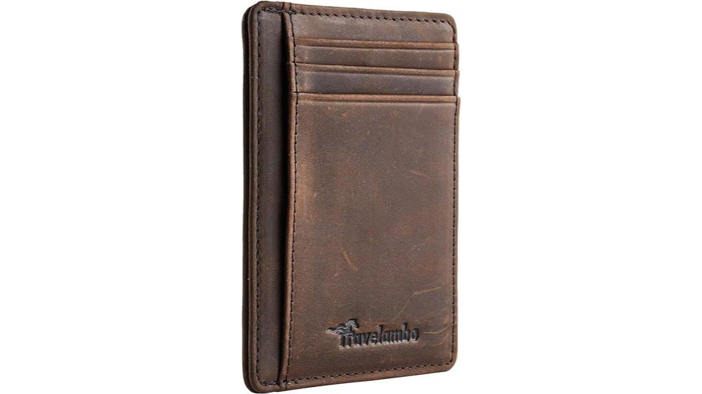slim rfid leather wallet