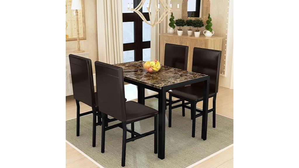 small four person dining set