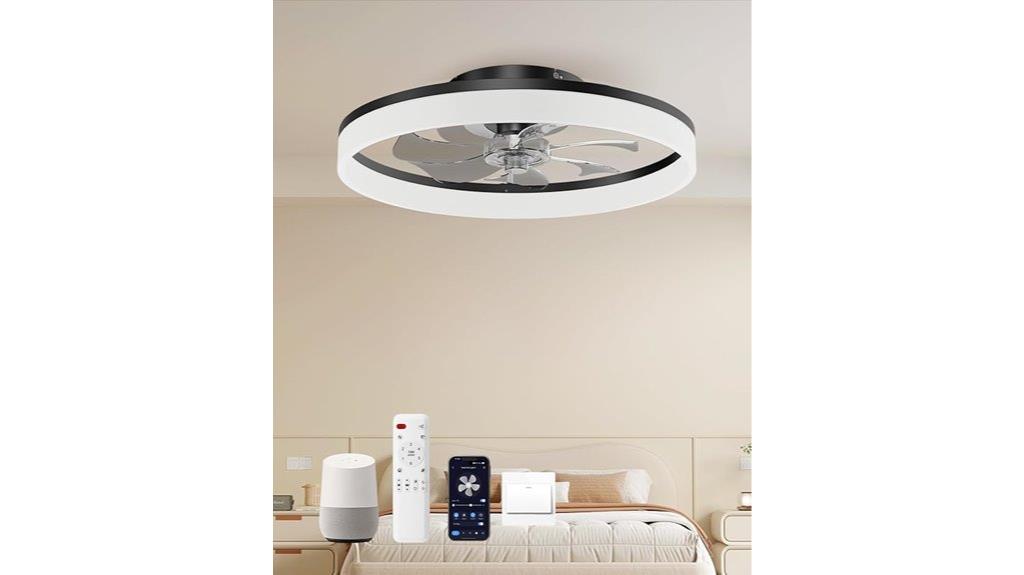 smart black ceiling fan
