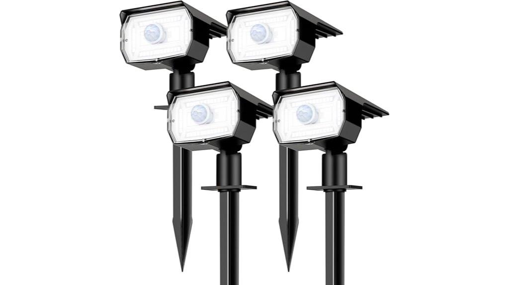 solar waterproof motion spotlights