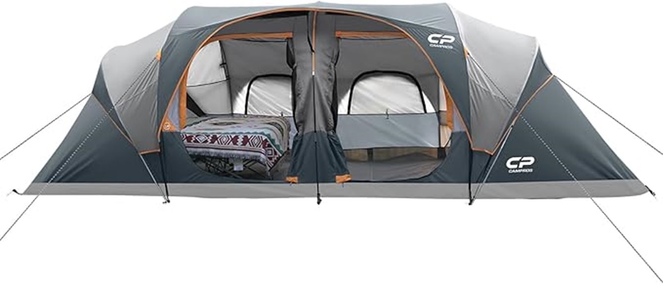 spacious waterproof camping tent