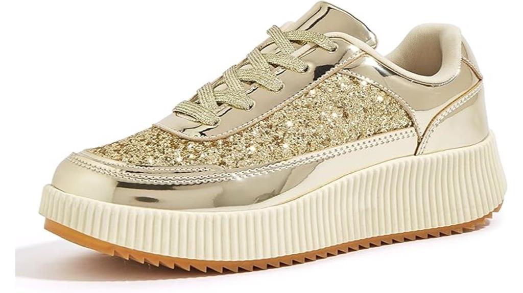 sparkly women s platform sneakers