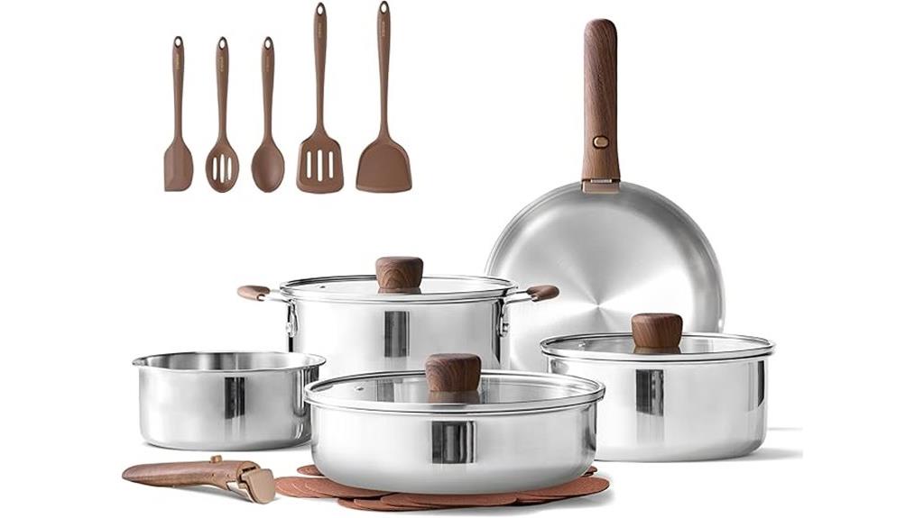 stainless steel cookware set