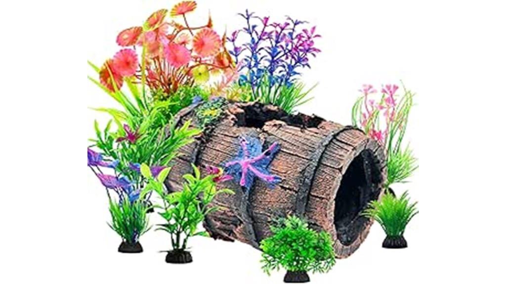 starfish and plant aquarium decor