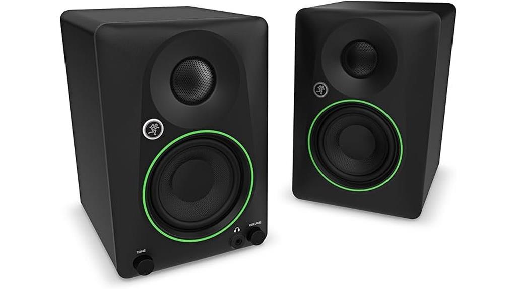 studio monitors with controls