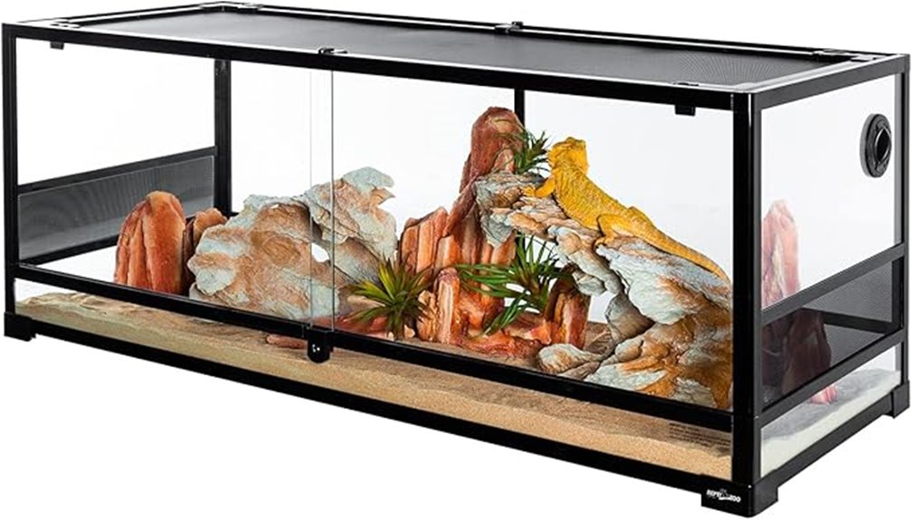 tempered glass reptile enclosure