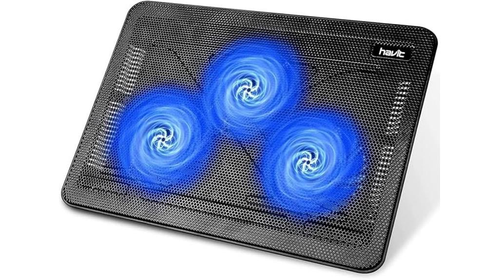 three fan laptop cooler