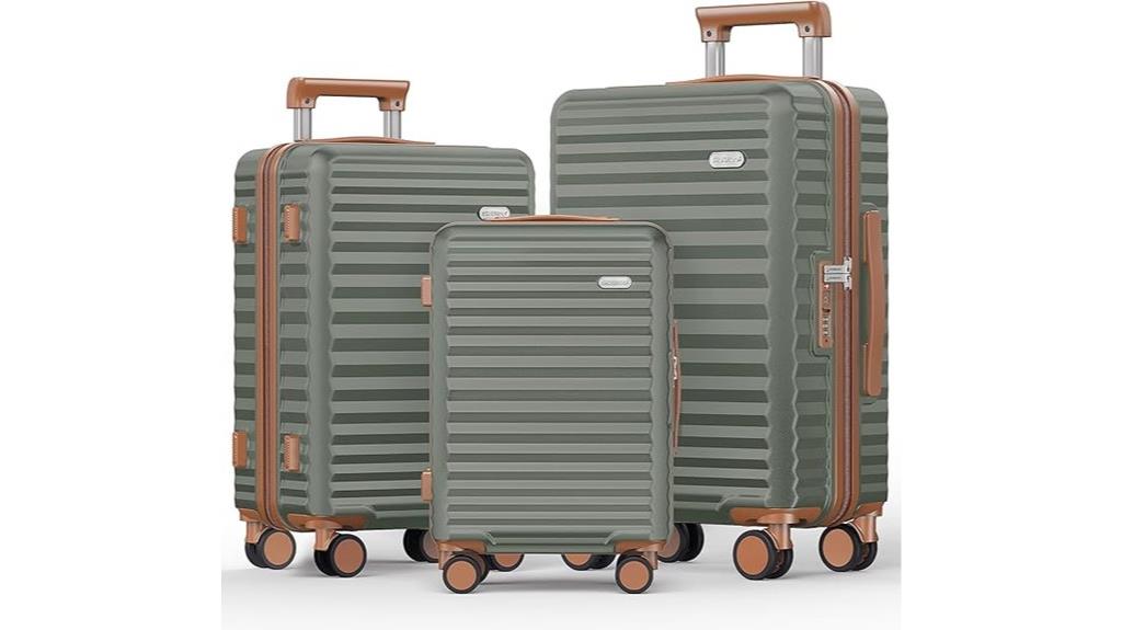three piece hard shell luggage