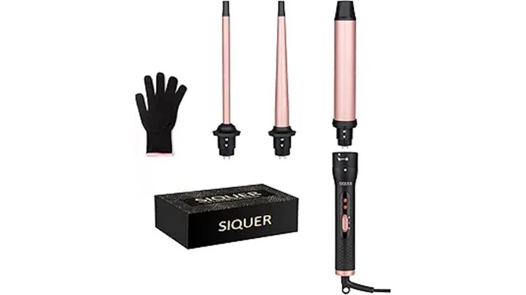 three wand curling set