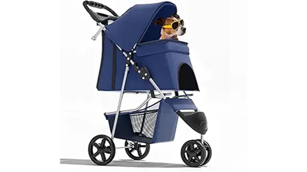 three wheel pet stroller