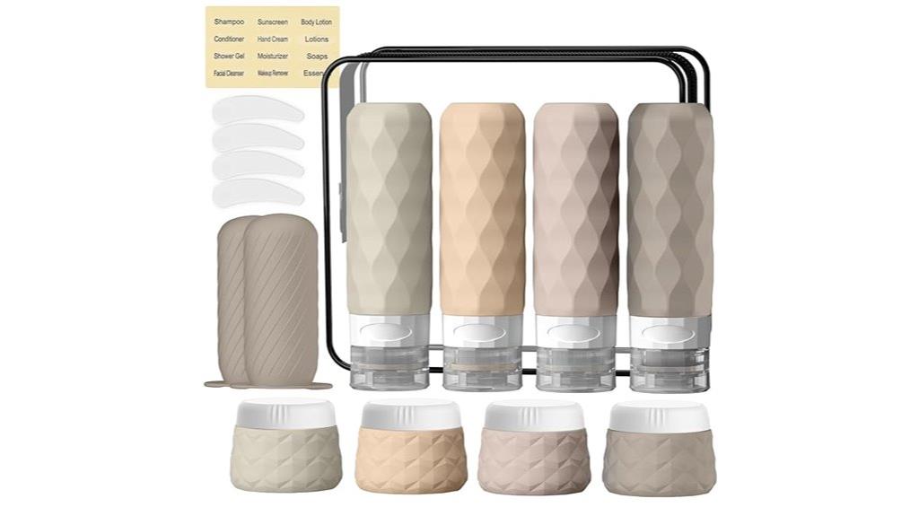 travel toiletries bottle set