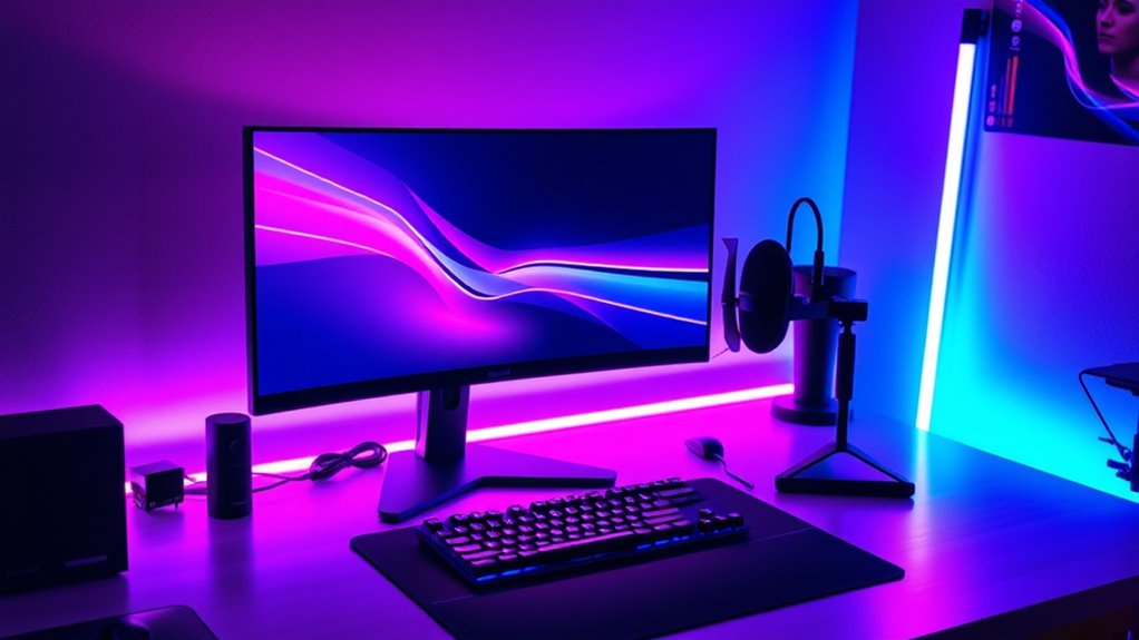 vibrant customizable streaming lighting