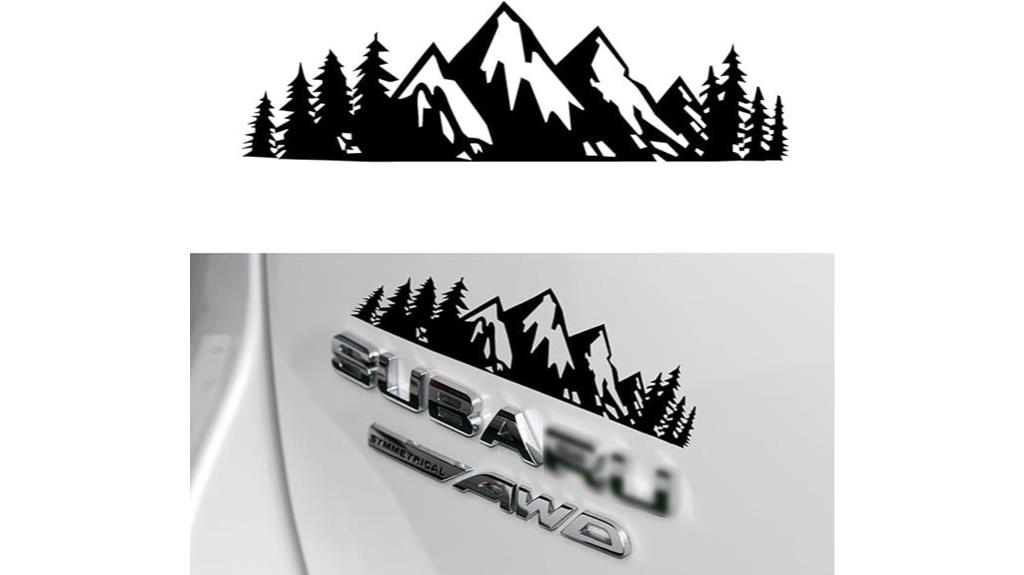 vinyl snow mountain sticker