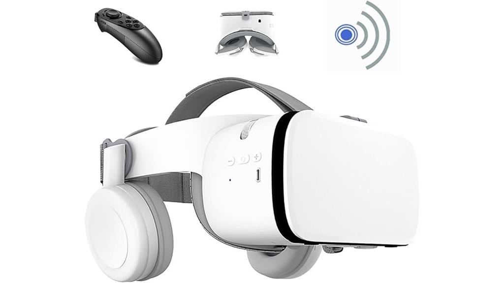 vr headset with controllers