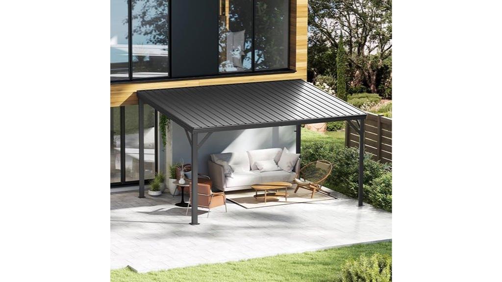 wall mounted steel gazebo