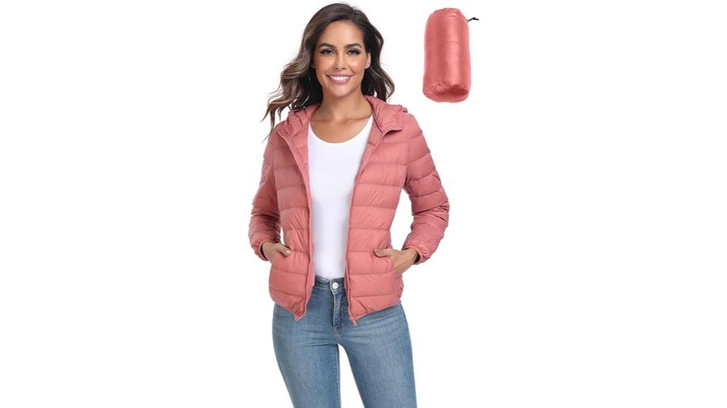 women s hooded short down coat
