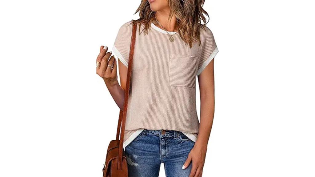 women s short sleeve knit