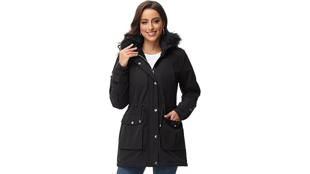 women s winter fleece parka