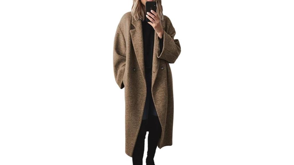 women s wool coat notch lapel