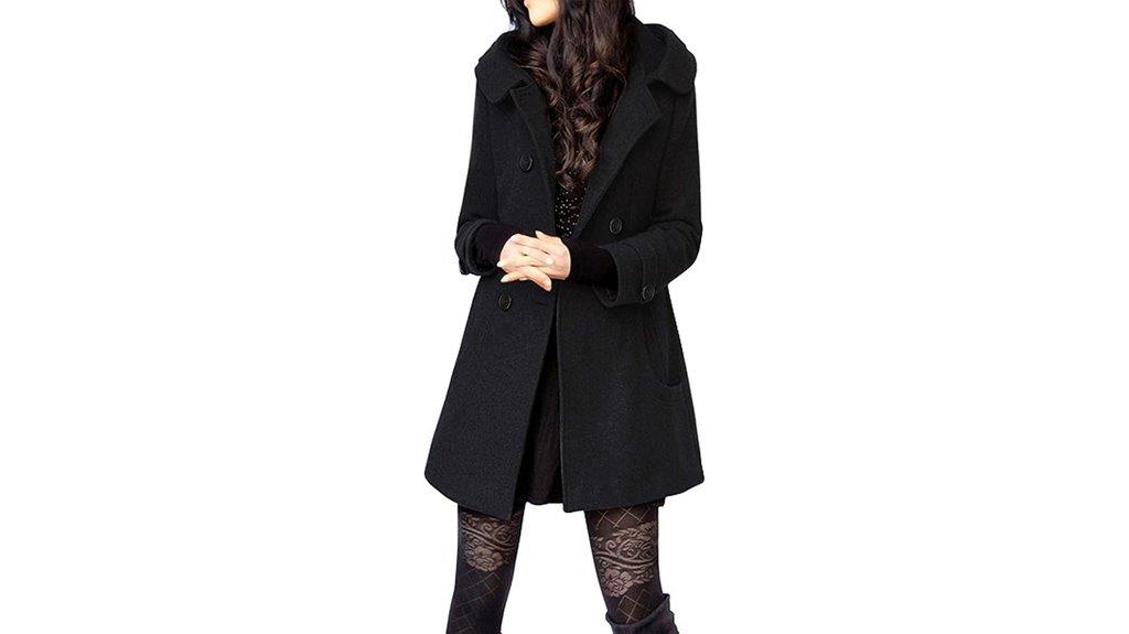women s wool hooded coat