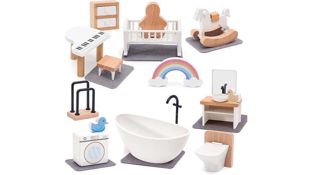 wooden dollhouse furniture