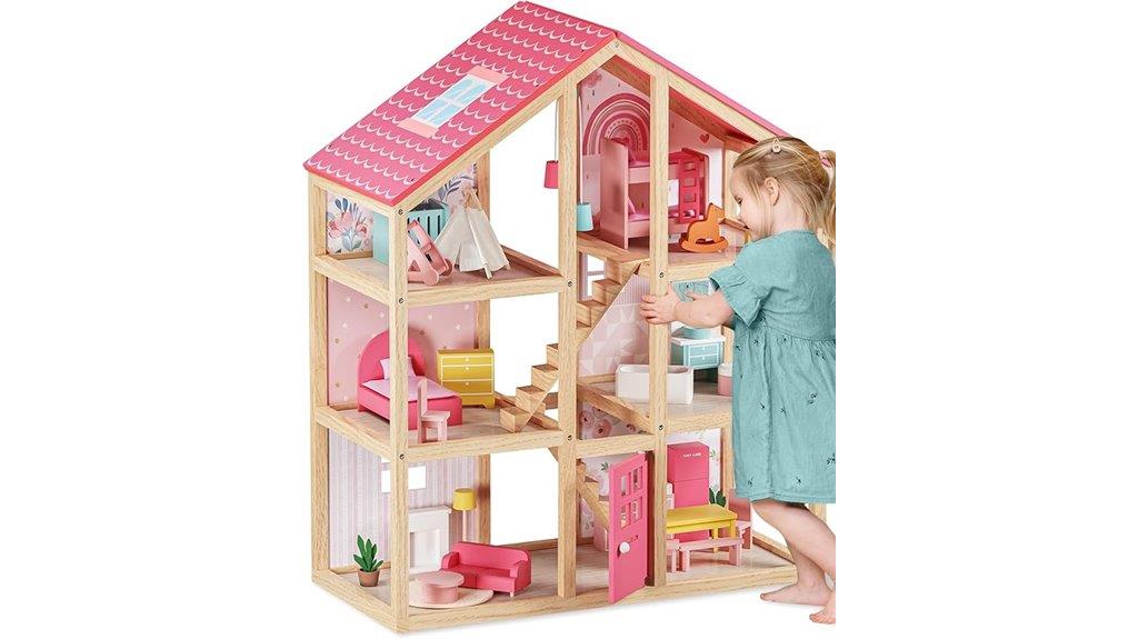 wooden girl s dollhouse accessories