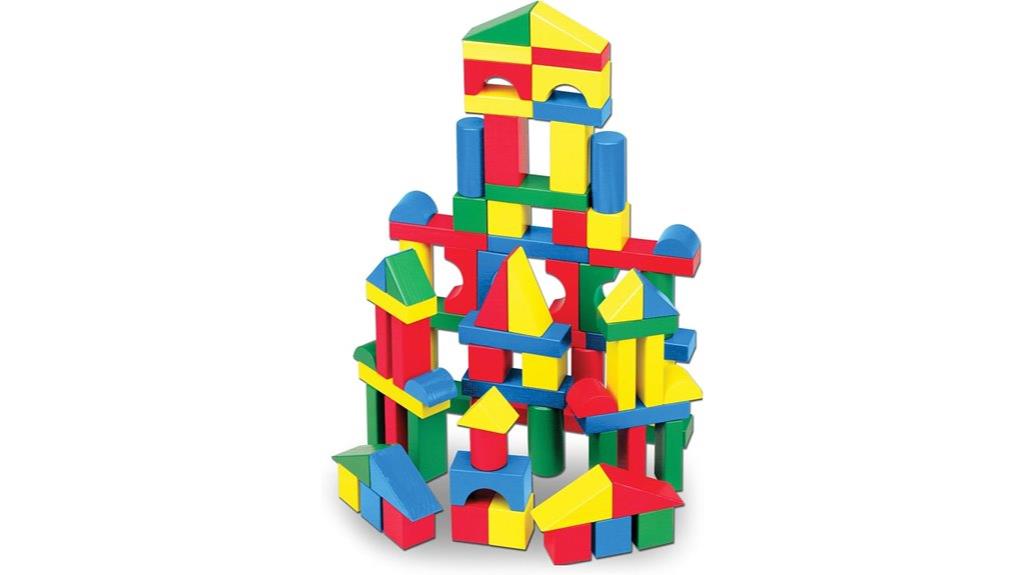 wooden toddler building blocks