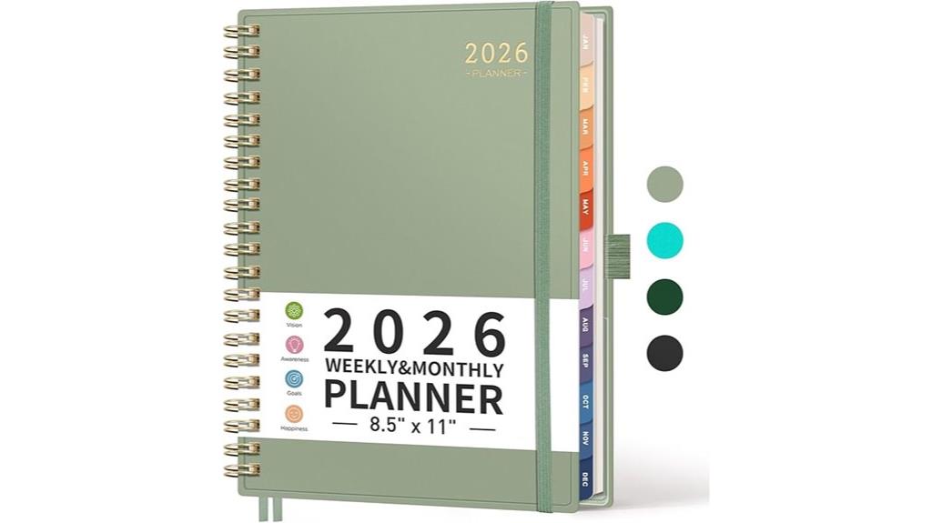 2026 weekly planner spiral